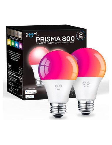 Bombillas Inteligentes Geeni Prisma 2-Pack LED RGBW 800 Lúmenes