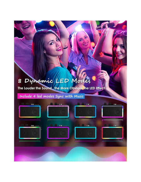 Máquina de Karaoke MVKCN con 2 Micrófonos Inalámbricos