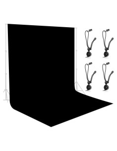 Fondo de fotografía negro Lidlife 3x3m con 4 clips