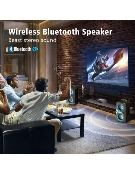 Altavoz Bluetooth YIER TWS Portátil 80W Subwoofer 10.16cm