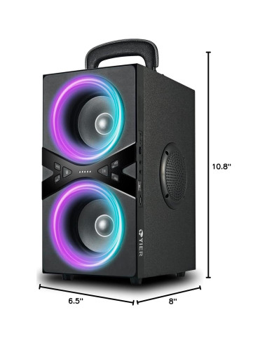 Altavoz Bluetooth YIER TWS Portátil 80W Subwoofer 10.16cm