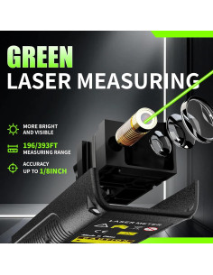 Medidor de Distancia Láser Verde SG SURGOAL 120 m Precisión +/-3 mm 2