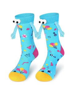 Calcetines Magnéticos de Mano Sosteniendo Yoirrat Azul