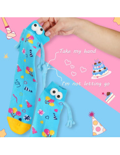 Calcetines Magnéticos de Mano Sosteniendo Yoirrat Azul 2