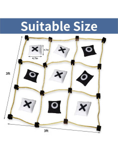 Juego de Tic Tac Toe Vitnature 90x90 cm para Jardín 2