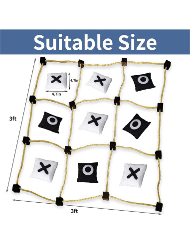 Juego de Tic Tac Toe Vitnature 90x90 cm para Jardín