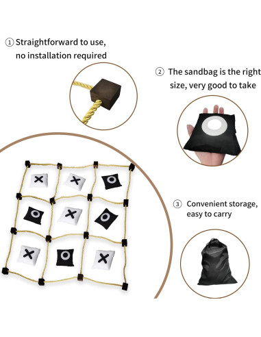 Juego de Tic Tac Toe Vitnature 90x90 cm para Jardín