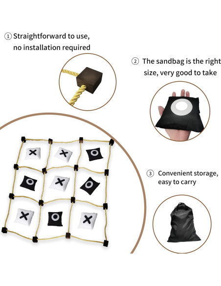 Juego de Tic Tac Toe Vitnature 90x90 cm para Jardín