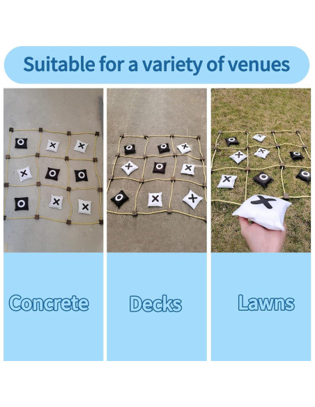 Juego de Tic Tac Toe Vitnature 90x90 cm para Jardín