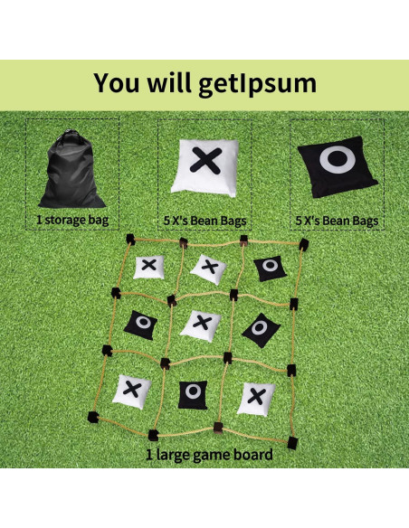 Juego de Tic Tac Toe Vitnature 90x90 cm para Jardín