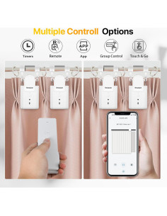 Robot Abridor de Cortinas Inteligente Smatain 2 Piezas Control Remoto 2
