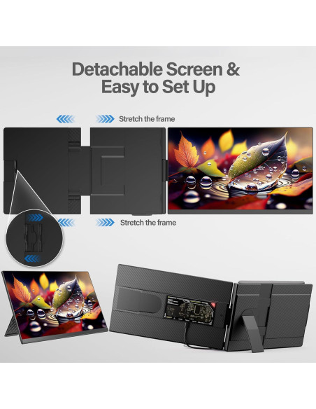 Extensor de Pantalla Doble AetherSpark 15.6" FHD 1080P