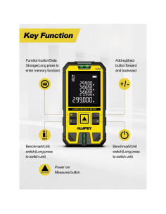 Medidor Láser Olufey OL50 50m IP54 Pantalla LCD Retroiluminada 2