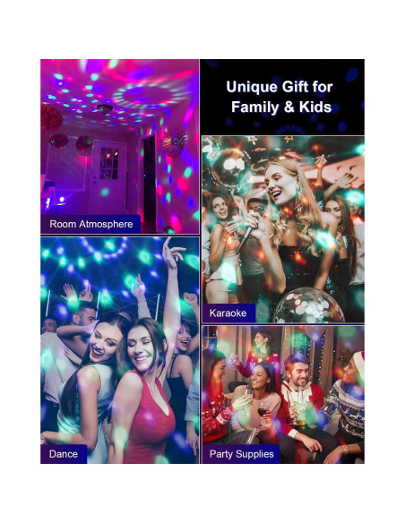 Luditek 3 Luces de Fiesta Activadas por Sonido con Control Remoto