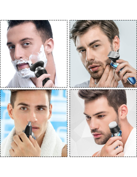 Afeitadora Eléctrica Hatteker RSCX-9608 4 en 1 Impermeable