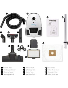 Aspiradora Canister Simplicity Jill 1200W HEPA Compacta 2