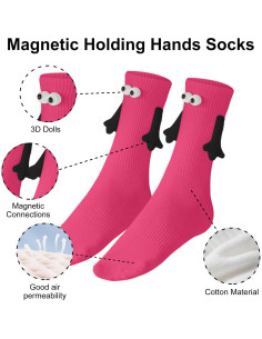 Calcetines de Manos Sostenidas Yawlsow 2 Pares Unisex 3D 2