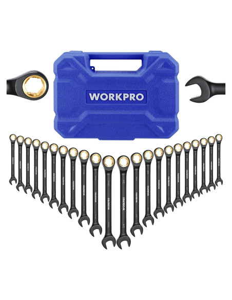 Juego de Llaves de Vaso 22 Piezas WORKPRO Antideslizantes