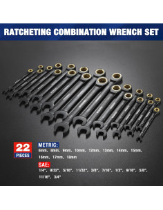 Juego de Llaves de Vaso 22 Piezas WORKPRO Antideslizantes 2