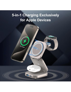 Cargador Inalámbrico MagSafe AC ISLAND 15W Plegable 5-en-1 2