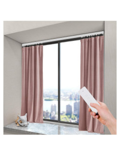 Riel de Cortina Motorizado LIAPDG 4.2m Control Remoto Blanco