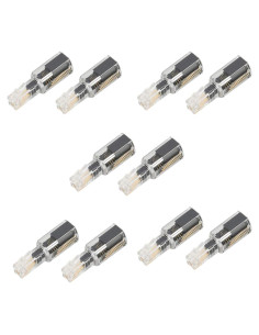 Desenredador de Cable de Teléfono Uvital 10 Piezas Negro