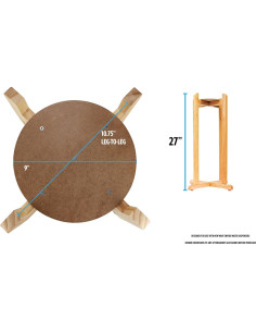 Soporte de Piso Madera Natural New Wave 68.58 cm Montaje Fácil 2