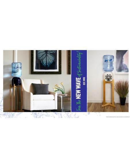 Soporte de Piso Madera Natural New Wave 68.58 cm Montaje Fácil