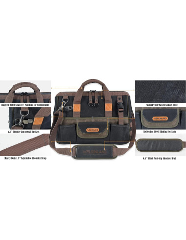 Bolsa de Herramientas Welkinland 40 cm 32 Bolsillos Resistente
