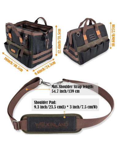 Bolsa de Herramientas Welkinland 40 cm 32 Bolsillos Resistente