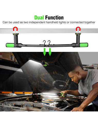 Luz de Trabajo Recargable SYLSTAR 2400LM Magnética 4400mAh