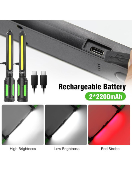Luz de Trabajo Recargable SYLSTAR 2400LM Magnética 4400mAh