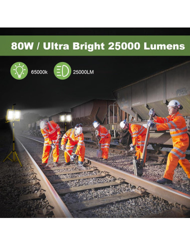 Luz de Trabajo LED LHOTSE 25000 Lúmenes con Trípode Ajustable