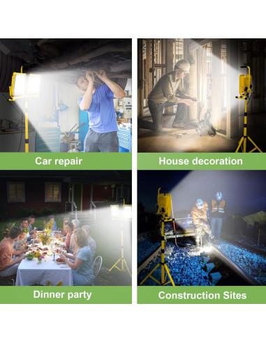 Luz de Trabajo LED LHOTSE 25000 Lúmenes con Trípode Ajustable