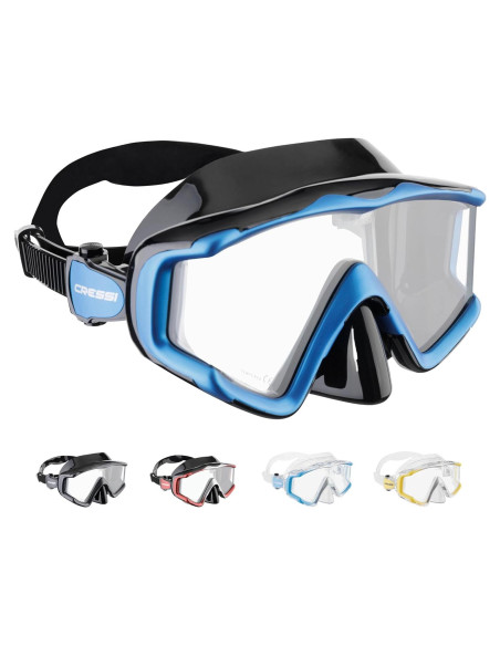 Cressi Máscara de Buceo Liberty Triside Silicona Negra