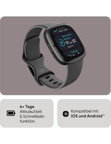 Fitbit Sense 2 Reloj Inteligente Salud y Fitness GPS Gris