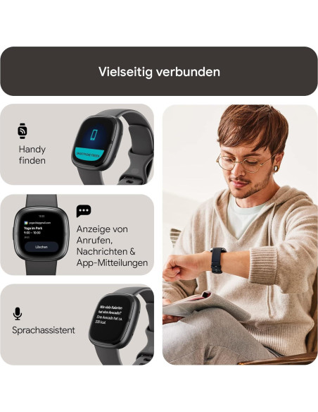 Fitbit Sense 2 Reloj Inteligente Salud y Fitness GPS Gris