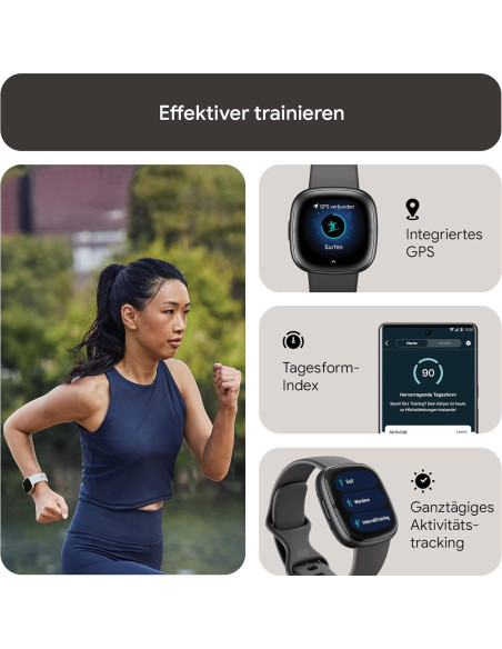 Fitbit Sense 2 Reloj Inteligente Salud y Fitness GPS Gris