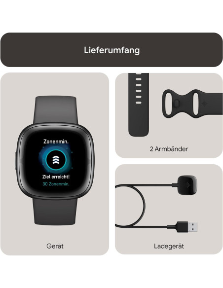 Fitbit Sense 2 Reloj Inteligente Salud y Fitness GPS Gris