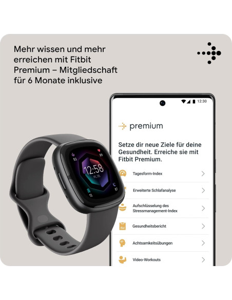 Fitbit Sense 2 Reloj Inteligente Salud y Fitness GPS Gris