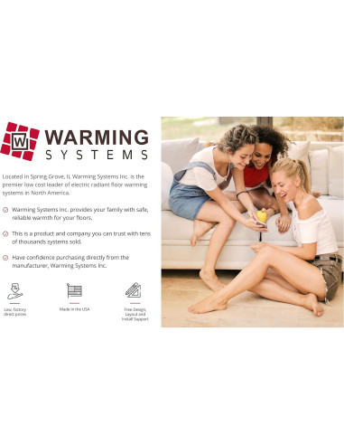 Mat calefacción suelo radiante Warming Systems 50 m con termostato