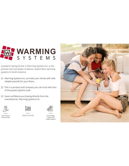 Mat calefacción suelo radiante Warming Systems 50 m con termostato