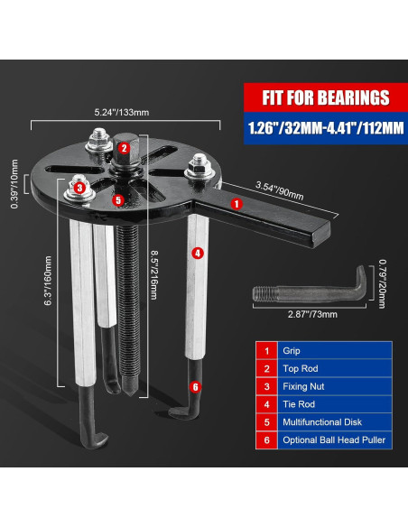Kit de Extractor de Rodamientos 21 en 1 NYXOVA - Acero Vanadio