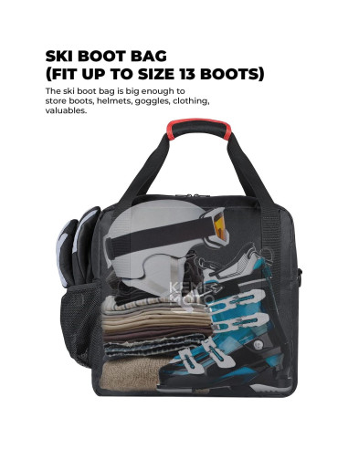 Bolsa de Esquí KEMIMOTO 25L y Botas Combo Acolchada