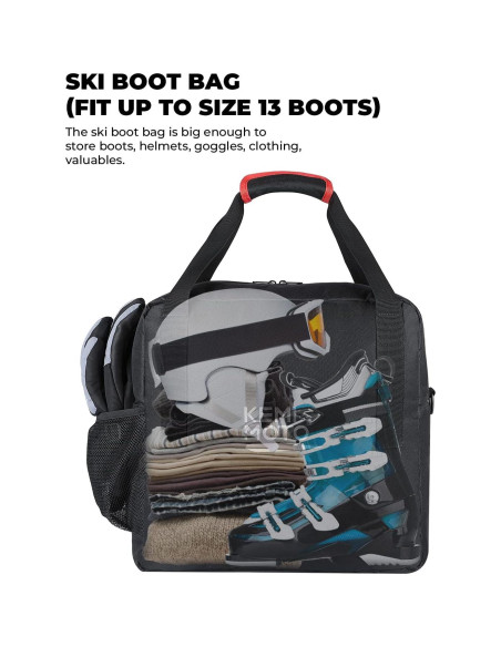 Bolsa de Esquí KEMIMOTO 25L y Botas Combo Acolchada