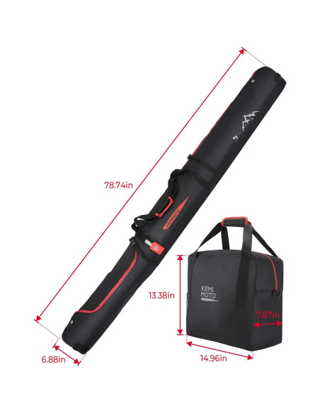 Bolsa de Esquí KEMIMOTO 25L y Botas Combo Acolchada