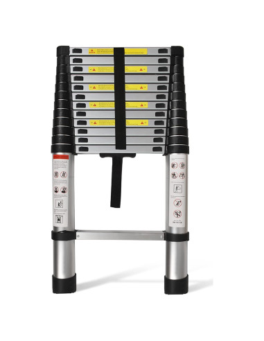 Escalera Telescópica LiGuVCY 4.4 m Ajustable Aluminio