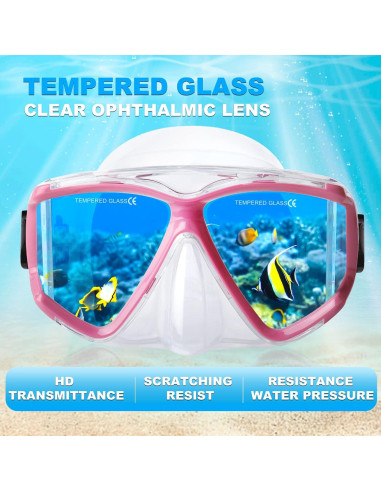 Conjunto de Snorkel EXP VISION EX-4400T Rosa Antivaho