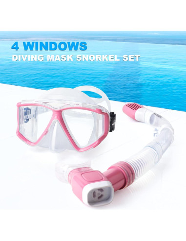 Conjunto de Snorkel EXP VISION EX-4400T Rosa Antivaho