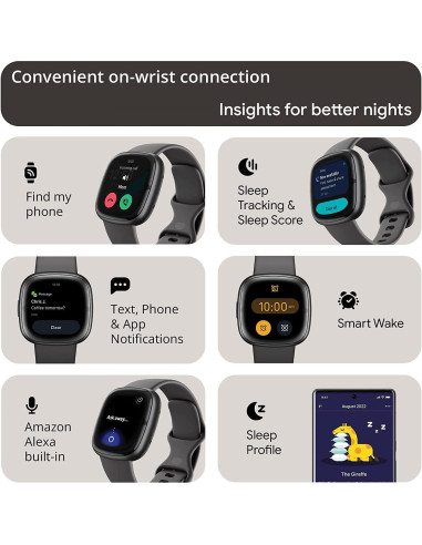 Fitbit Sense 2 Reloj Inteligente Salud y Fitness Gris